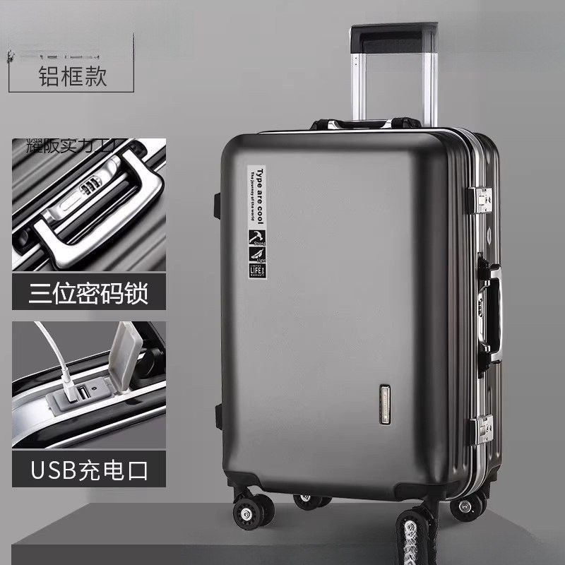 Luggage Trolley Case New Multi-Functional Universal Wheel Ultra-Thick and Durable Large-Capacity Aluminum Frame Password Box