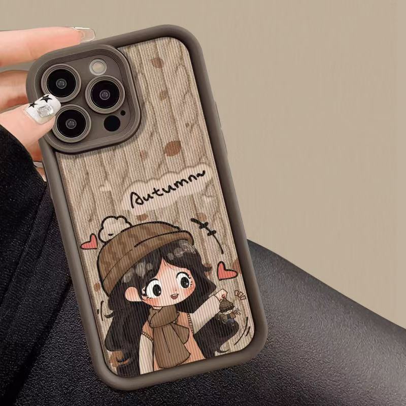 Pareja linda aplicable iphone16pro funda para teléfono móvil Apple 15 anti-caída 14 dibujos animados 13promax nuevo 12x