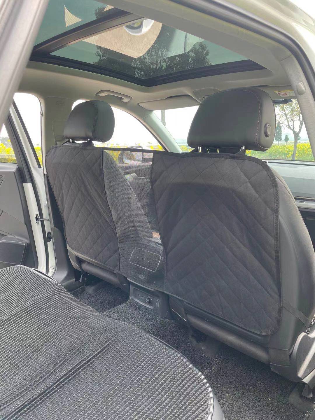 跨境汽車後排隔離網座椅防踢墊寵物防髒墊狗墊車載隔離布坐墊貓狗