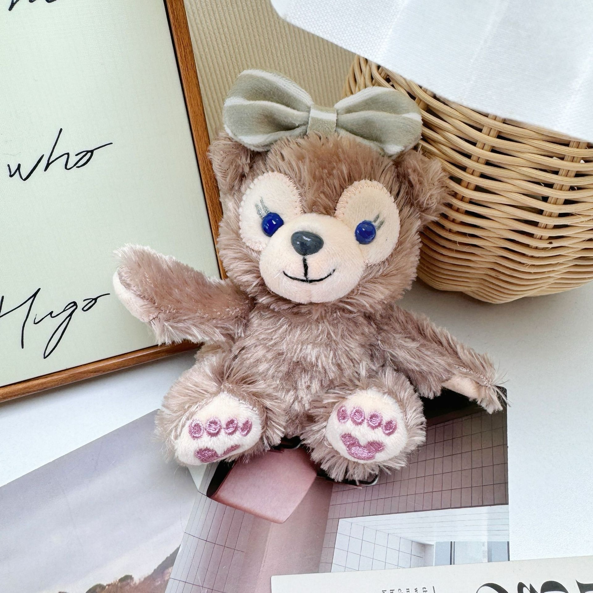 新商品のシェリーメイの布朗尼のリュックサックの包みのペンダントのかわいいぬいぐるみの熊の公仔の鍵は掛けて飾ります。