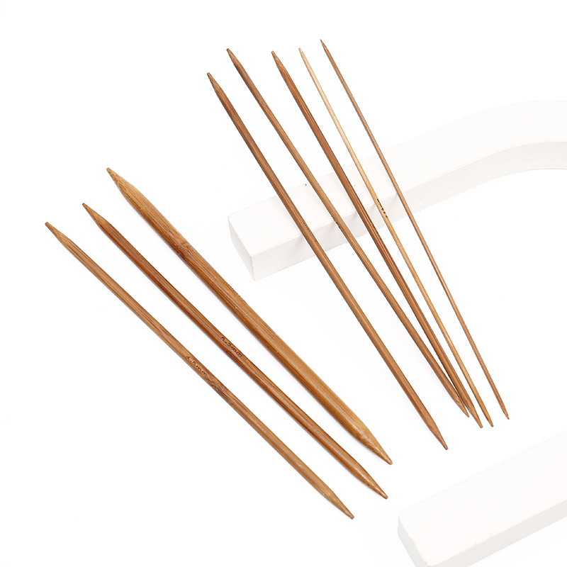 36cm碳化竹针毛线直针套装手工编织毛线帽子围巾工具毛衣针尖棒针