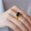 Golden ring suitable for men and women, internet celebrity, 24 carat