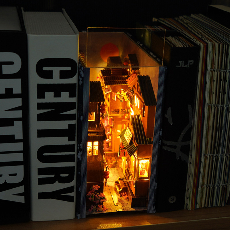 Rompecabezas 3D de Madera para Construir una Cabaña, Modelo de Librero, Juguete Antiestrés para Niños y Niñas, Regalo de San Valentín