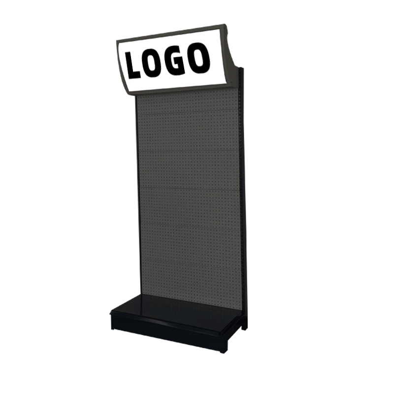 Estantes de supermercado personalizados estantes de exhibición gris unilateral estante de tienda de conveniencia estante de luz curva estante de exhibición de farmacia estante de supermercado