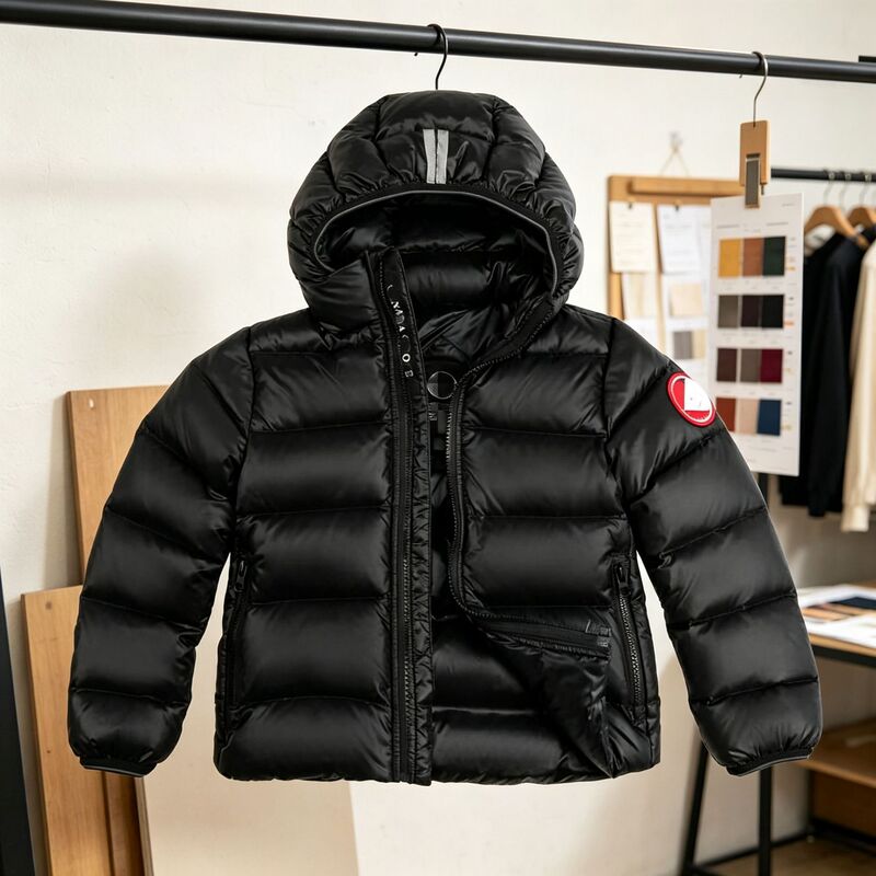 Kids Crofton lightweight down jacket for children, unisex, same style as Canada Goose, high-end winter version