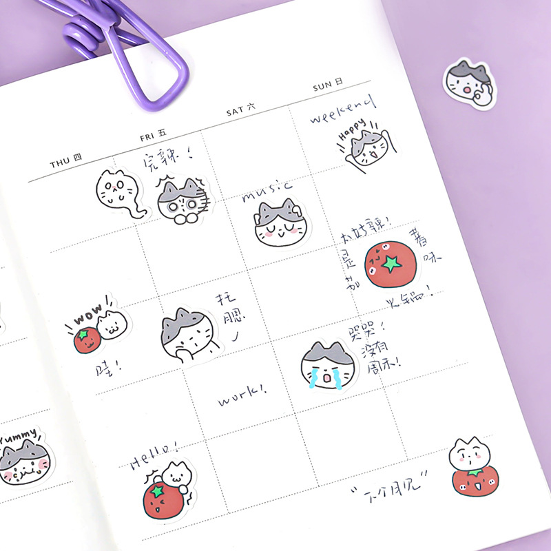 El amante de la carta corta la película plana para publicar la tela de papel, la isla de Bum, el lindo emoji de dibujos animados, el material de la cuenta, la etiqueta decorativa