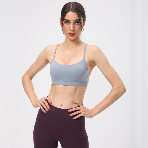 Sports bra shock-proof women's all-in-one Y-shaped back fitness clothing top antibacterial summer outer wear yoga bra bra