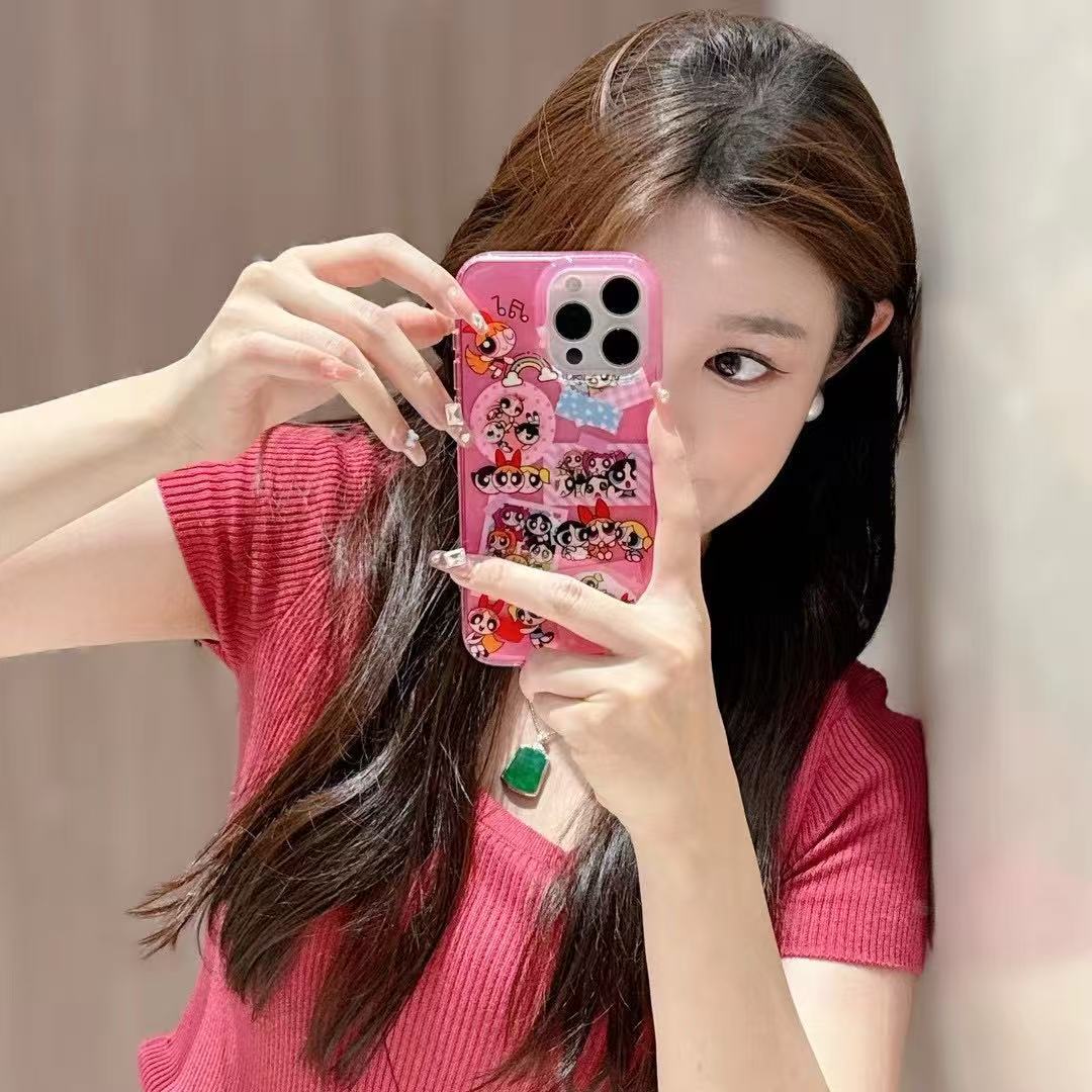 Aurora Love Cartoon Girl Adecuado para iPhone 16 Cadena 15ProMax Funda para teléfono 13 Apple 14 Mujer 16PM