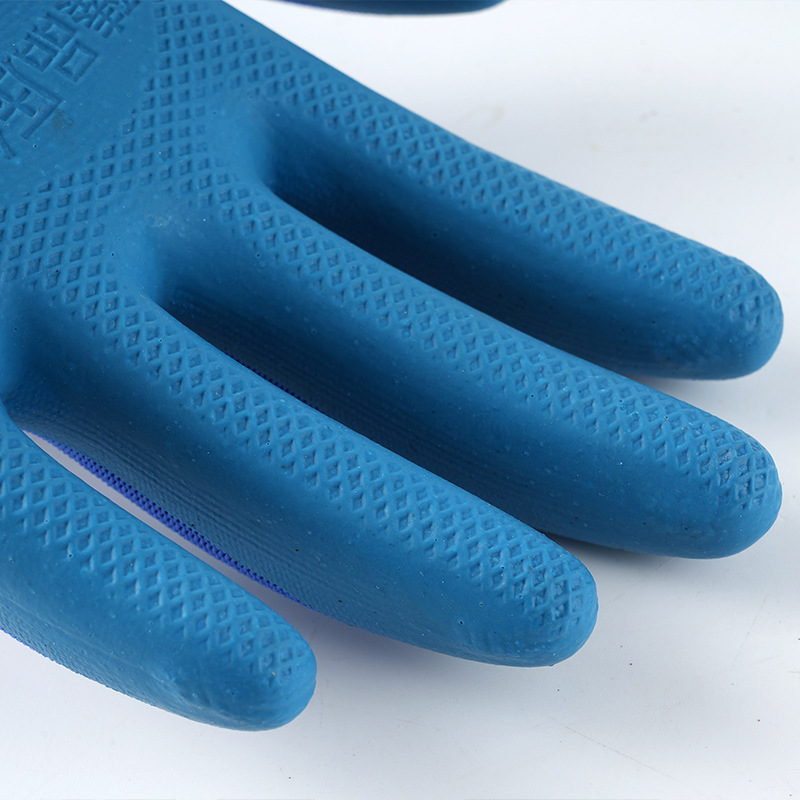 Physical embossed coated protective gloves, wear-resistant and slip-resistant, protective work gloves, breathable coated work gloves, protective gloves