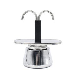 Double-tube 304 stainless steel moka pot coffee pot espresso pot espresso mini hand-brewed coffee pot