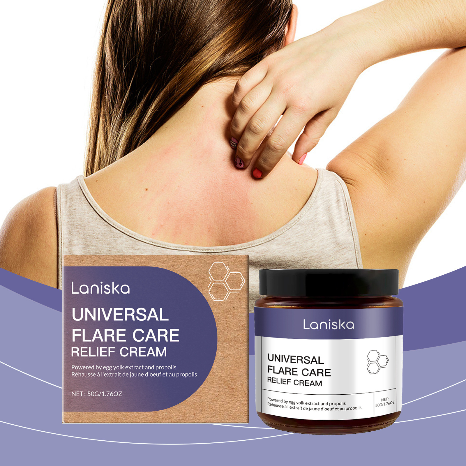 Laniska Body Care Cream Deeply Hydrates and Moisturizes, Soothes Skin Discomfort, and Can Be Applied Externally for Massage Care
