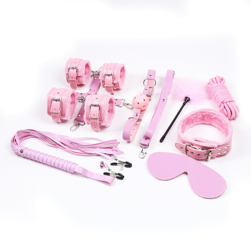 Sexy set plush 10-piece leather set 10-piece passionate adult toys flirting adult products other fun