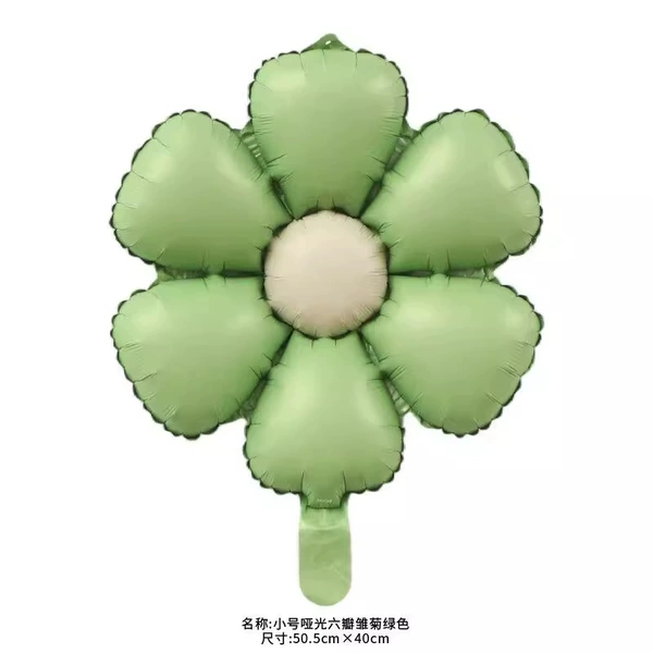 Matte Six-petal Daisy – Small Green