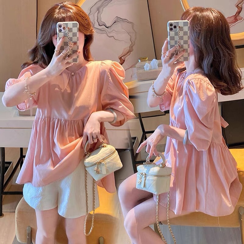 Internet Celebrity Hot Mom Maternity Wear, a Complete Set of Summer Clothes, Fashionable and Casual Outing Belly-Covering Tops and Wide-Leg Pants Two-Piece Set Internet Celebrity Hot Mom Maternity Wear, a Complete Set of Summer Clothes, Fashionable and Casual Outing Belly-Covering Tops and Wide-Leg Pants Two-Piece Set