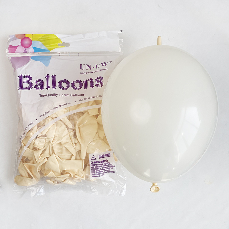 Globos con Cola de 10 Pulgadas para Fiestas, Color Sólido