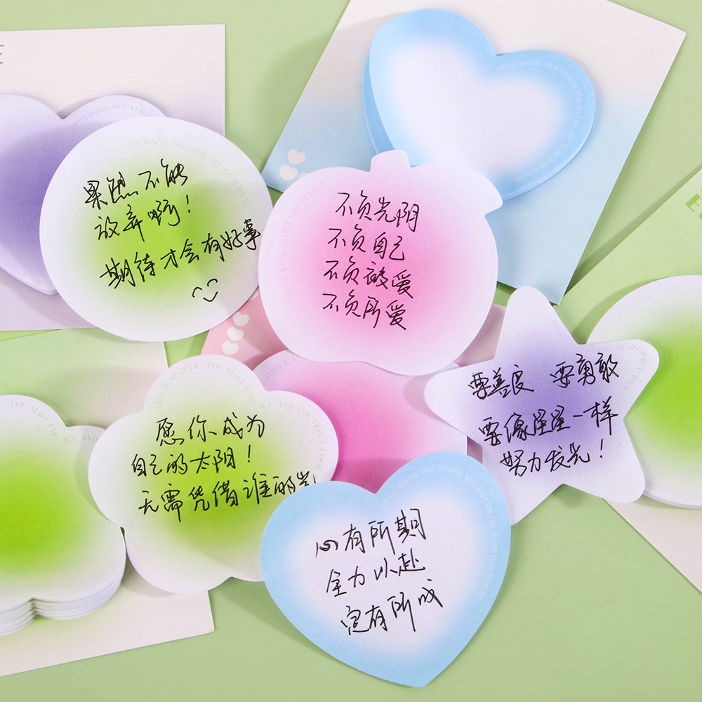 Colocado en forma extraña en el viento de alto nivel de los estudiantes mensaje de nota pegada mano desgarrador notebook al por mayor