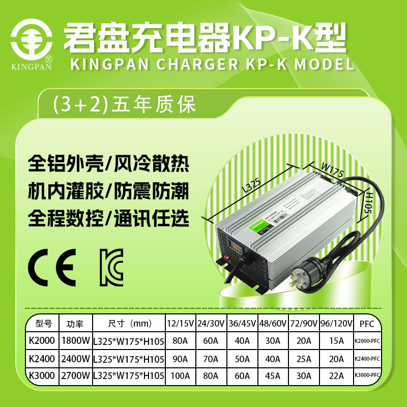 CE KC certified 48v60v72v84v electric vehicle electric truck AGV photovoltaic energy storage lithium battery charger