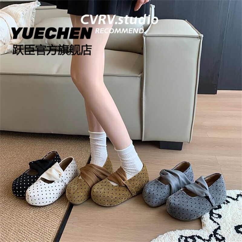 5CM inner height-increasing polka dot Birkenstock shoes for women, 2026 autumn new collection, thick-soled slip-on Mary Jane flats for petite women 5CM inner height-increasing polka dot Birkenstock shoes for women, 2026 autumn new collection, thick-soled slip-on Mary Jane flats for petite women