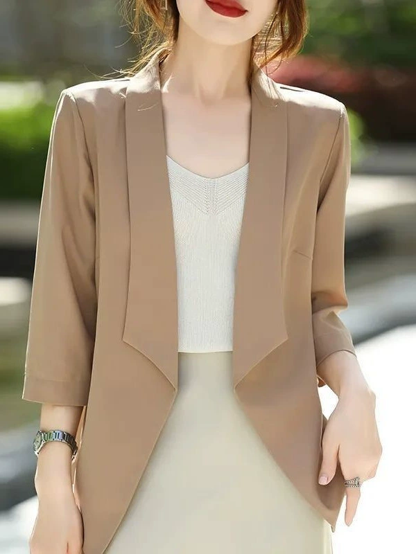 Summer thin classic suit jacket, high-quality style, bright catchy style, plus size