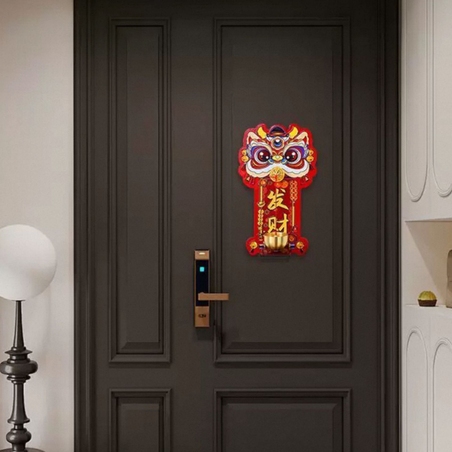 Ruiz Animal despierta león campana de la casa adsorción estilo Año Nuevo Festival de Primavera decoración para atraer riqueza pareja puerta de entrada refrigerador de estilo chino despierta image 5
