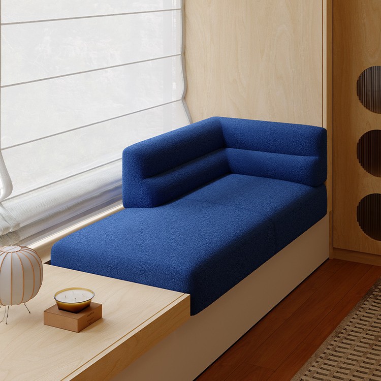 Diseñador de terraza sofá de ventana flotante de alta gama pequeña tarjeta personalizada plataforma de asiento de piso en una ventana flotante de dormitorio