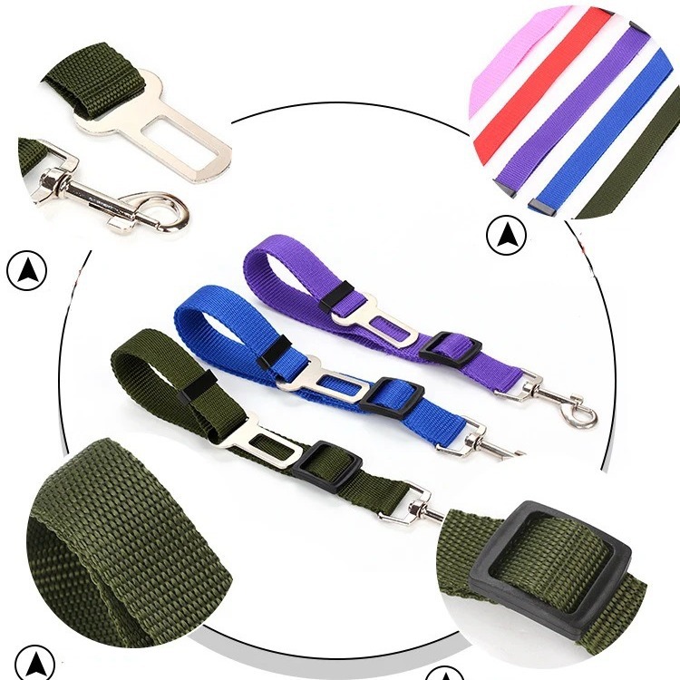 Dog cat car safety belt adjustable belt Car Pet traction rope car safety traction belt pet supplies