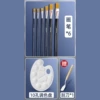 Painting materials [6 brushes + painting plate + scraper]