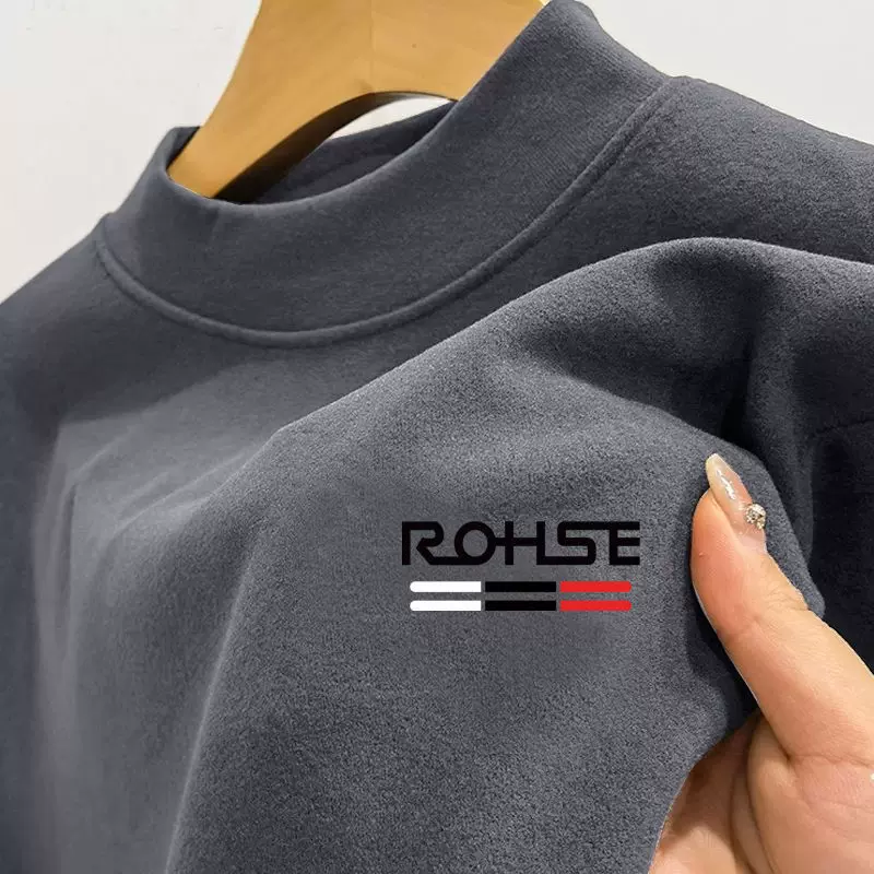 男士双面绒高领打底衫男装德绒长袖t恤秋冬加绒加厚保暖内衣特价