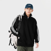 半拉链卫衣男鲲海鹏云春秋日系重磅宽松纯色长袖运动男士保暖外套