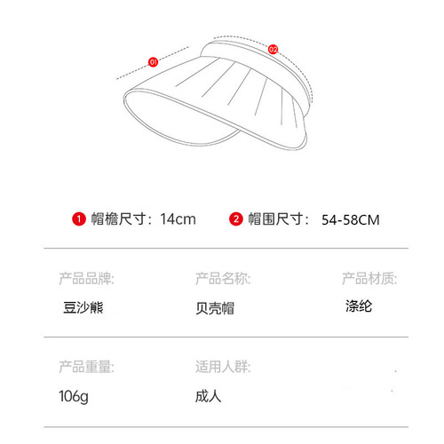 Banana Under UV Sun Hat Summer Black Rubber Shell Hat Women's Sun Protection Hat Wide Brim Hat Hair Tie Open Top Hat