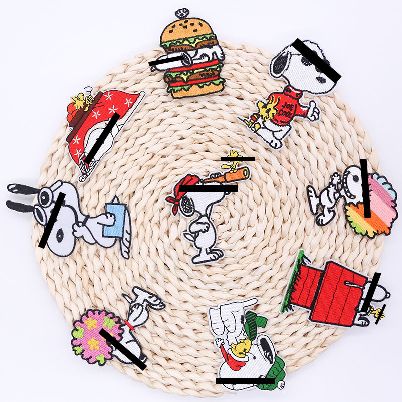 电脑绣花布标可爱史努比狗狗刺绣布贴衣服补丁贴童装diy装饰贴