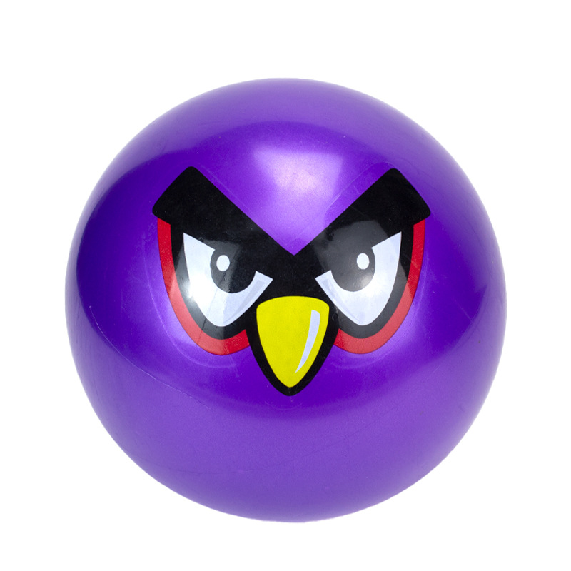 Yongqi bola raqueta de juguete para niños bola inflable de PVC bola de 9 pulgadas imagen de dibujos animados sonriente cara bola transfronteriza al por mayor