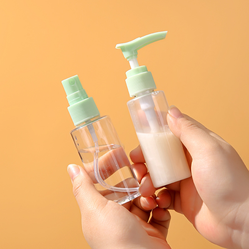 Botella de spray botella de viaje subenvasada loción facial de niebla ultrafina, regadera pequeña, botella vacía portátil de dos piezas
