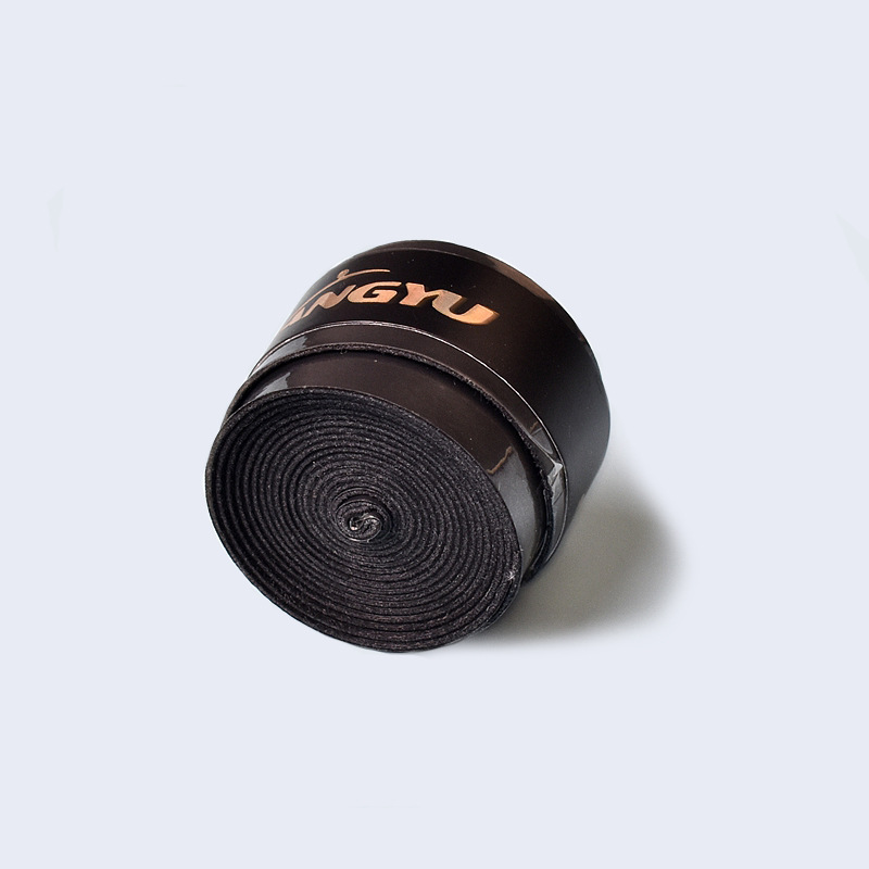 Cinta adhesiva para empuñadura de raqueta de bádminton Guangyu, plana, de PU, elástica, de alta elasticidad, banda de enrollamiento, cinta absorbente de sudor, venta al por mayor.