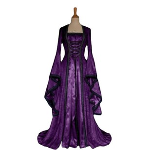 2023 New Halloween Dress Wish Amazon Explosions Medieval Artistic Retro Cosplay Dress