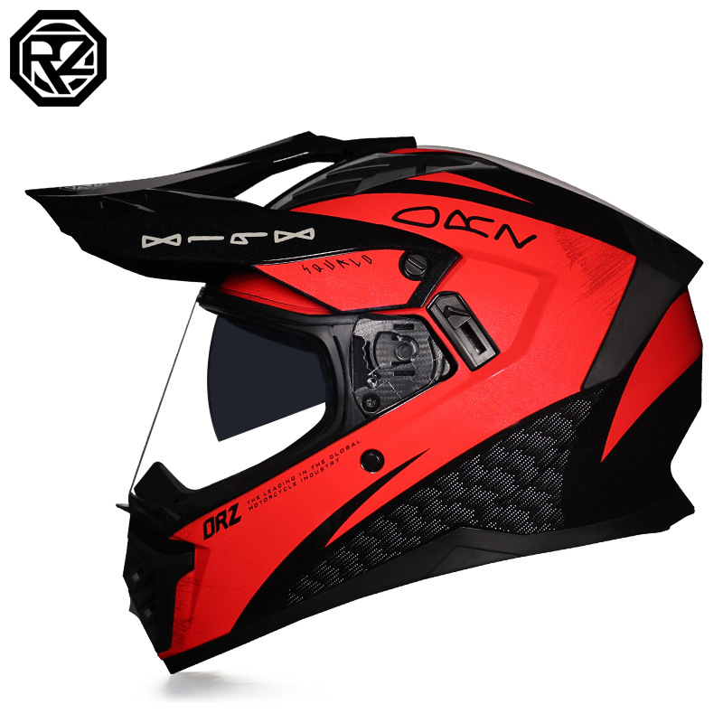Cascos de Motocicleta Transfronterizos, Cascos de Carretera, Cascos de Una Sola Lente para Hombres y Mujeres, Cascos Integrales de Rally para Carretera y Todoterreno, Cascos para Viajes de Larga Distancia en Motocicleta