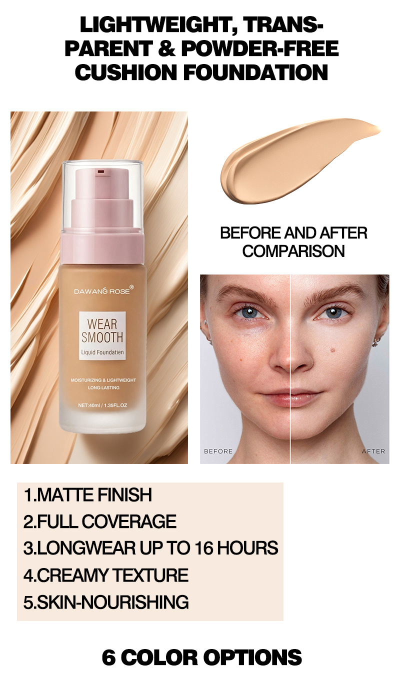Hydrating Long-lasting Foundation Natural Concealing Makeup Set_voghion.com
