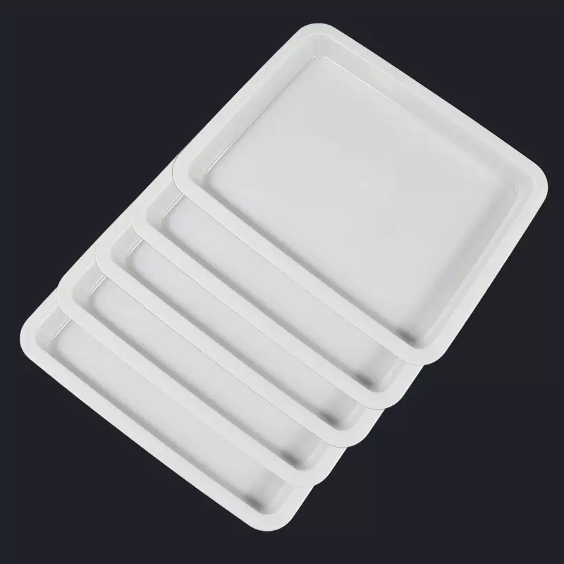 A5塑料盘食品级PP材质长方形托盘浮水画水托盘幼儿园操作盘