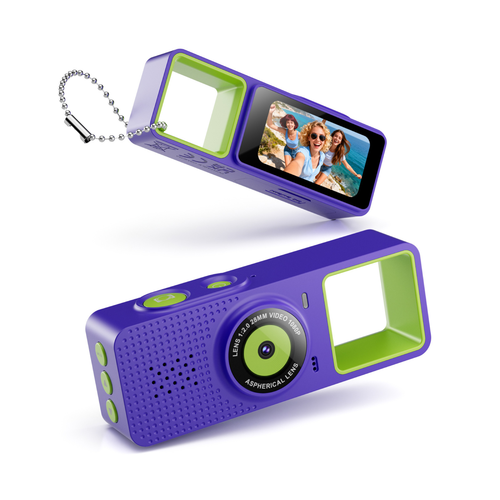 Mini Cámara de Pulgar Deportiva para Niños G22 de ABS con Video y Filtros