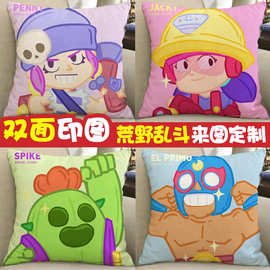 荒野乱斗周边抱枕雪莉妮塔柯尔特公牛潘妮卡尔雅琪帕姆斯派克玩偶