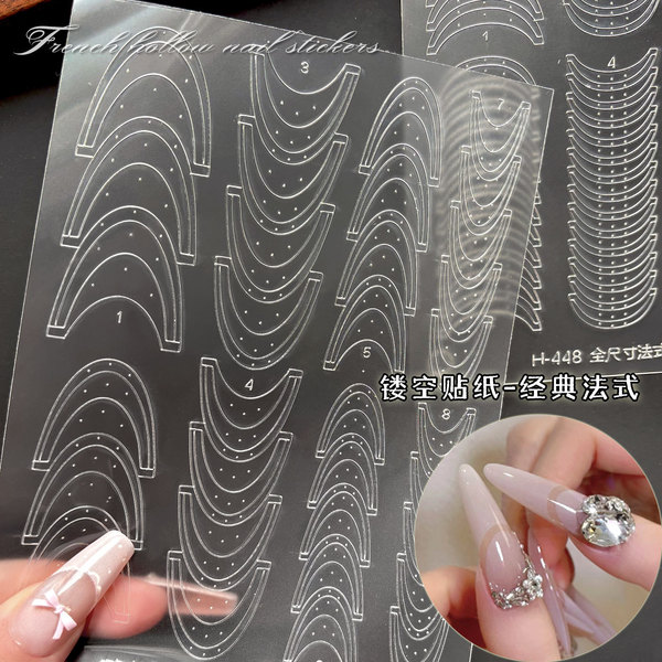 Transparent nail stickers