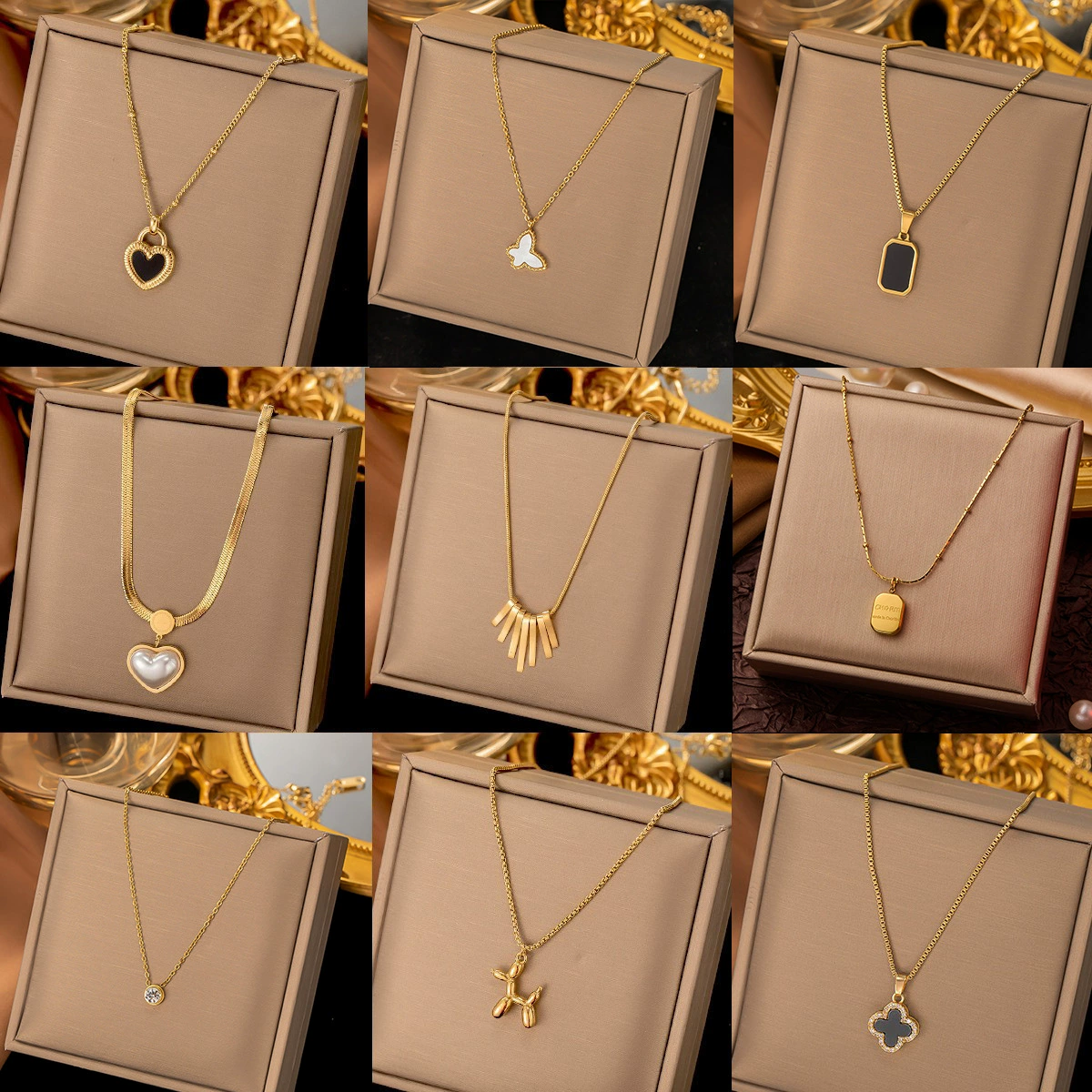 Трансграничная нержавеющая сталь 18-каратное золотое ожерелье украшения европейская и американская мода INS титановая сталь ключица цепи не выцветает ожерелье женский