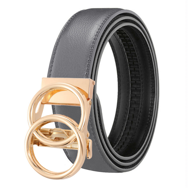 Simple double-ring men's automatic belt