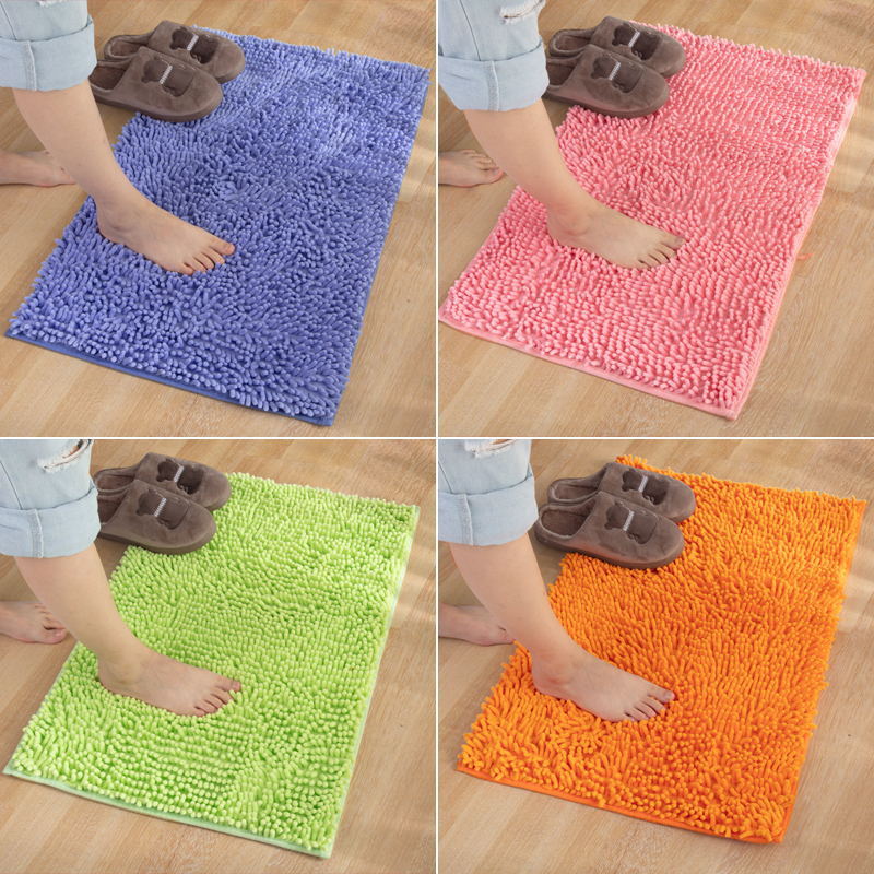 Alfombra de baño de chenille antideslizante absorbente de secado rápido resistente a manchas