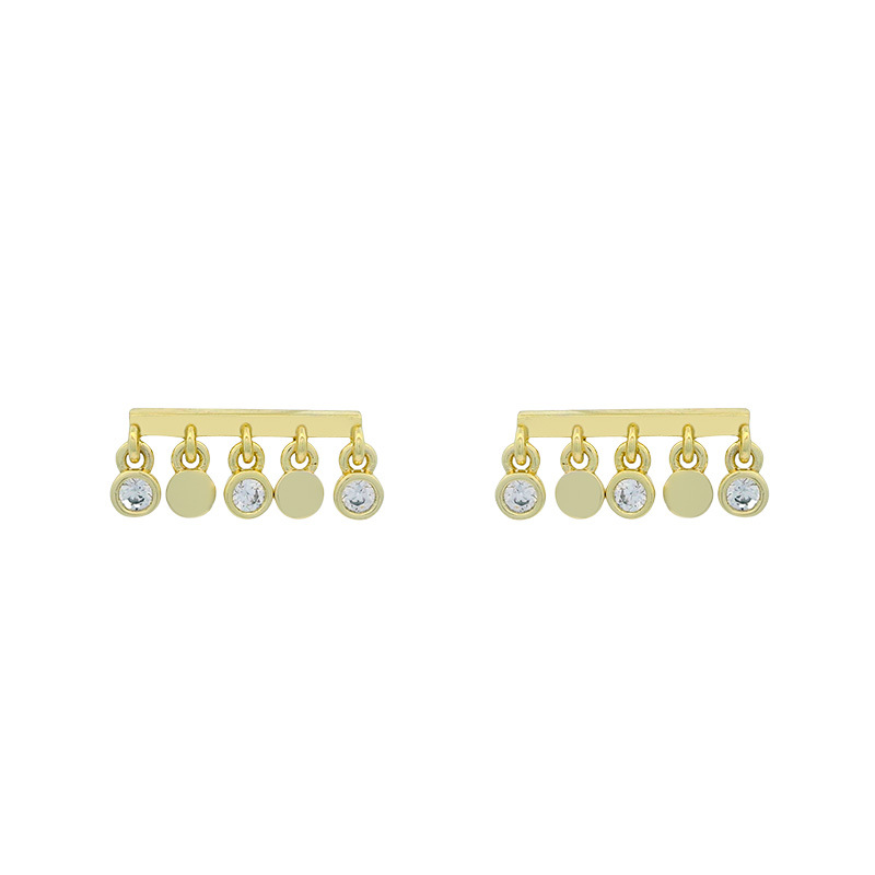Xuping joyas nuevas piedras preciosas artificiales de moda simple ligero lujo orejetas damas en la textura del aire orejetas al por mayor