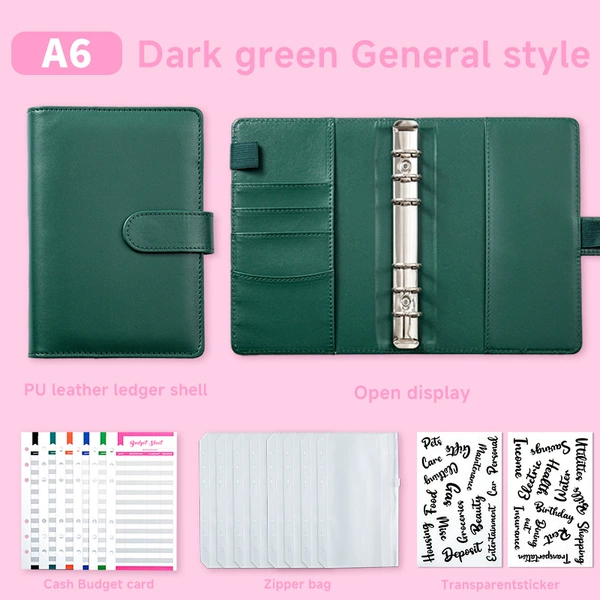Standard gift package-dark green [budget card 12+ zipper bag 8+ word stickers 2]