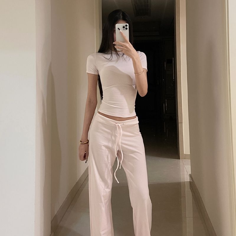 Skims Cotton Alternative Kardashian Four-Way Stretch Versatile Comfortable Loose Cotton Soft Elegant Drawstring Pants