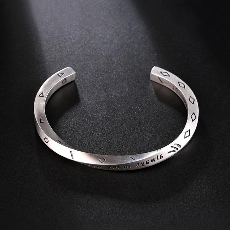 Mobius Ring Bracelet Men's Trendy Niche Men's Titanium Steel Bracelet Personalized Hip Hop Viking War Bracelet Bracelet Decorations