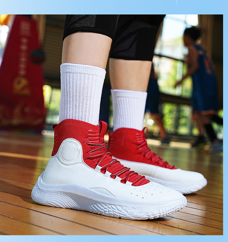 Zapatillas de baloncesto de diseño de moda para hombre, primavera y otoño, corte alto, suela suave, amortiguación, deportivas, botas prácticas para estudiantes, zapatillas para correr de moda._voghion.com