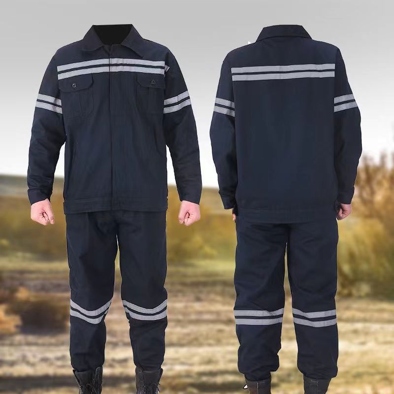 Coal mine work clothes underground work labor protection clothing suit reflective strip wear-resistant dirty-resistant thickened tooling labor protection clothing wholesale